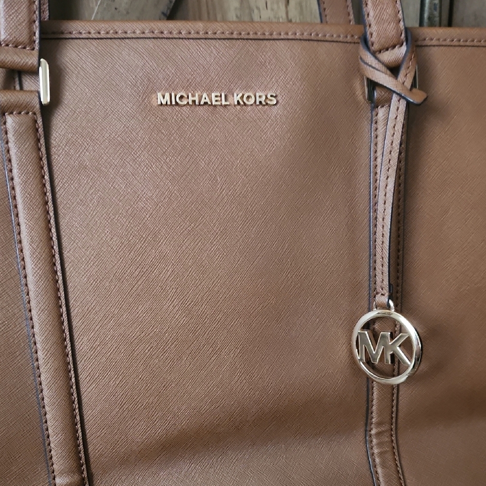 Michael Kors Tan Leather Tote - Picture 2 of 9